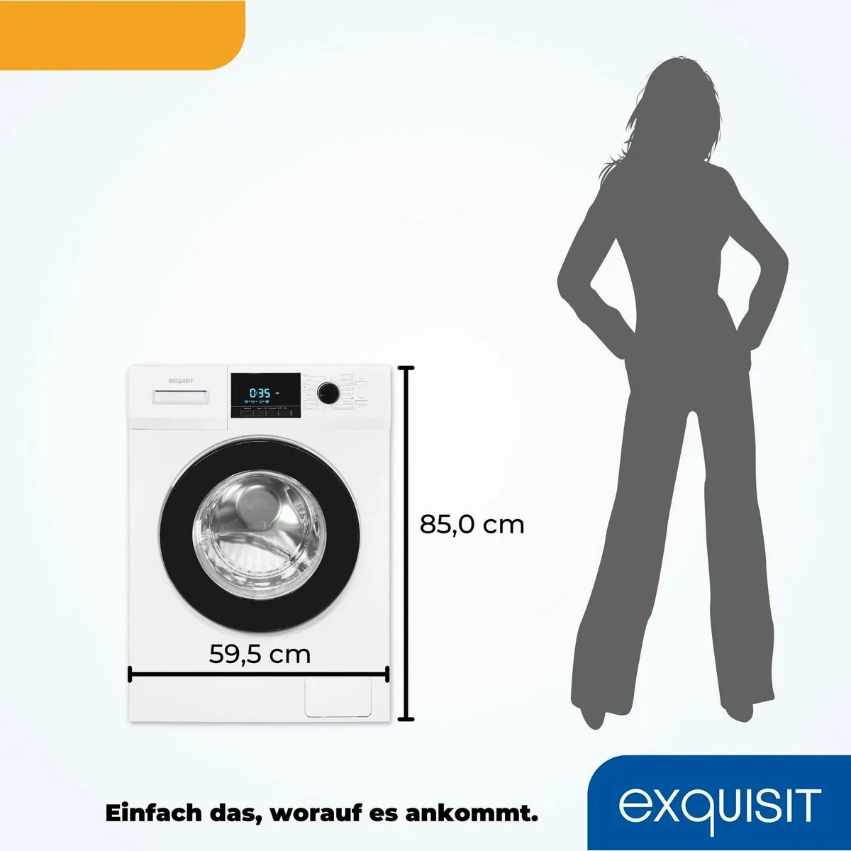 exquisit WA59214-340A Waschmaschine, 9 kg, 1400 U/min, Knitterschutz, Energieeffizienz A 4