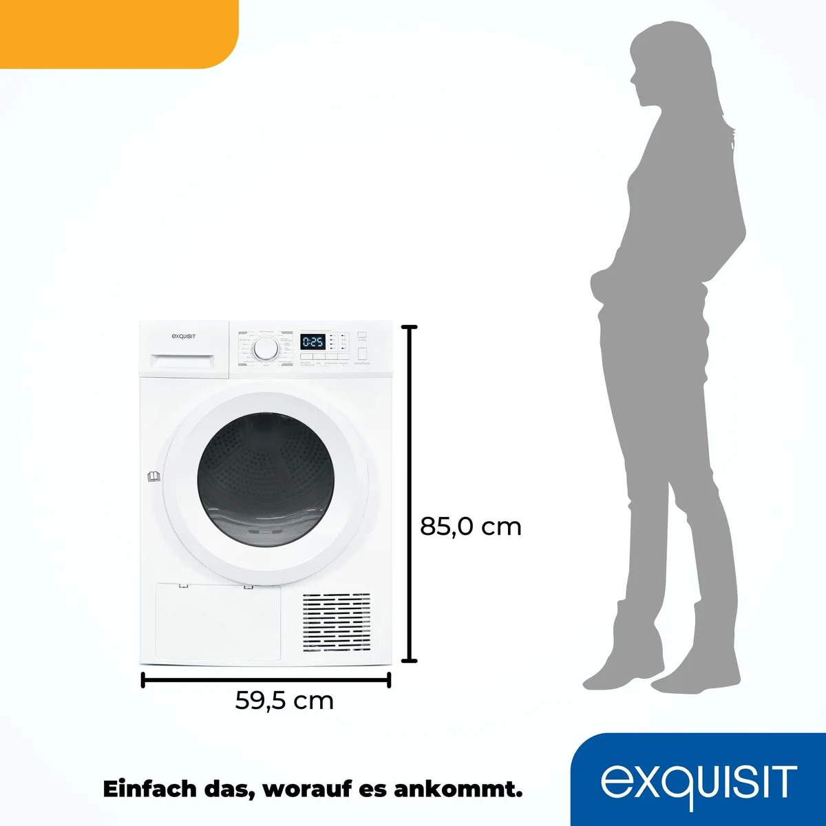 exquisit TWP5803-030 Wärmepumpentrockner, 8 kg Fassungsvermögen, Energieeffizienz A++ 5