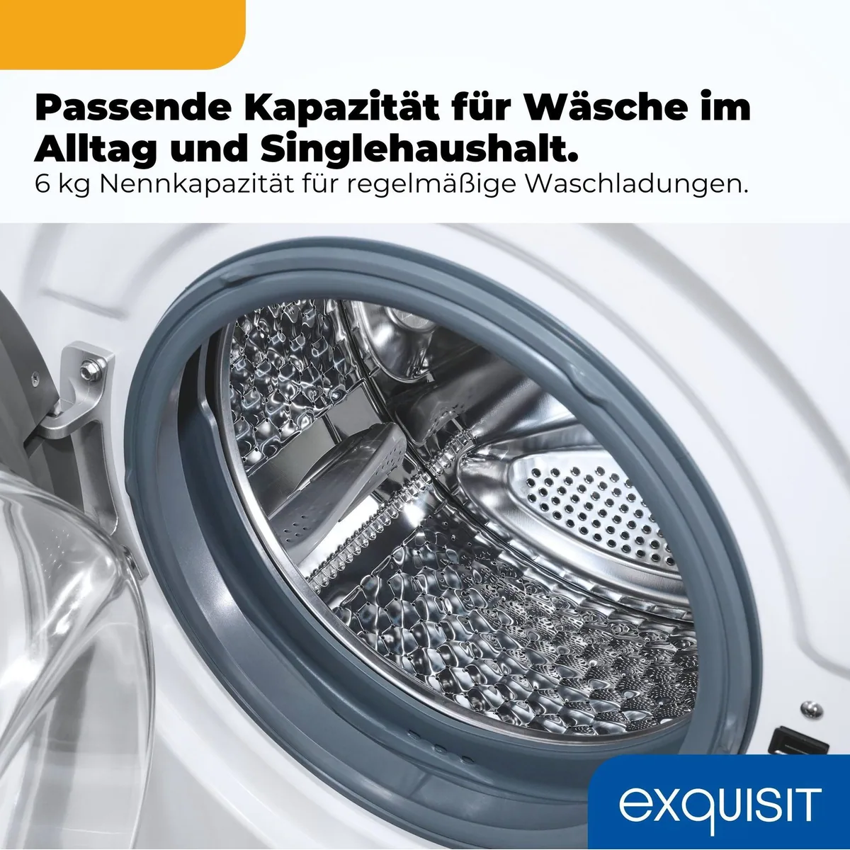 exquisit WA56110-020A Waschmaschine, 6 kg, 1000 U/min — einfache Bedienung, Energieeffizienzklasse A, 16 Waschprogramme 5
