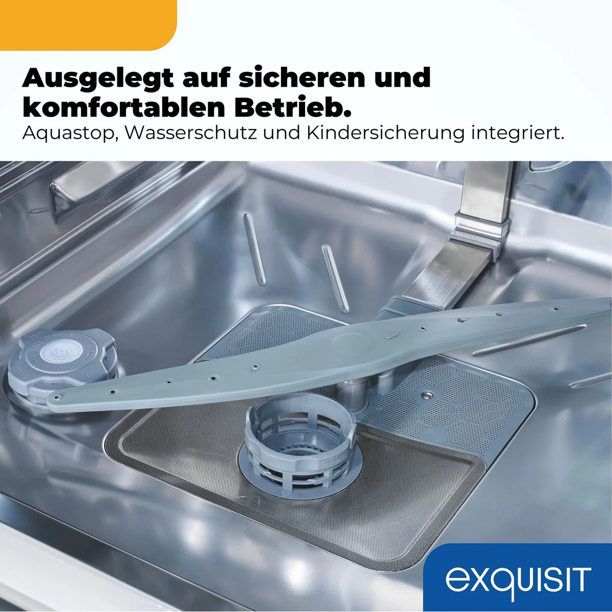exquisit GSP9114-451D Standgeschirrspüler, 14 Maßgedecke, flüsterleise 49 dB 5