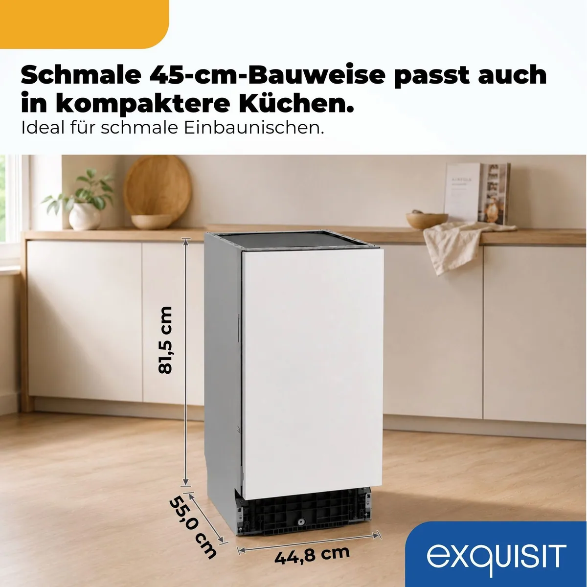 exquisit EGSP59311-E-450C Geschirrspüler, 9,8 l, 11 Maßgedecke, LED-Anzeige 3