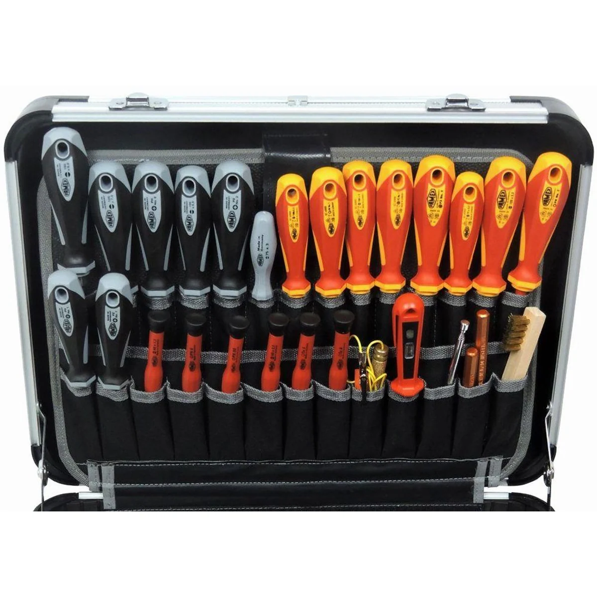 FAMEX 418-88 Werkzeugset, 128-teilig, Profi Werkzeug, Aluminiumkoffer, 30 kg Kapazität 3