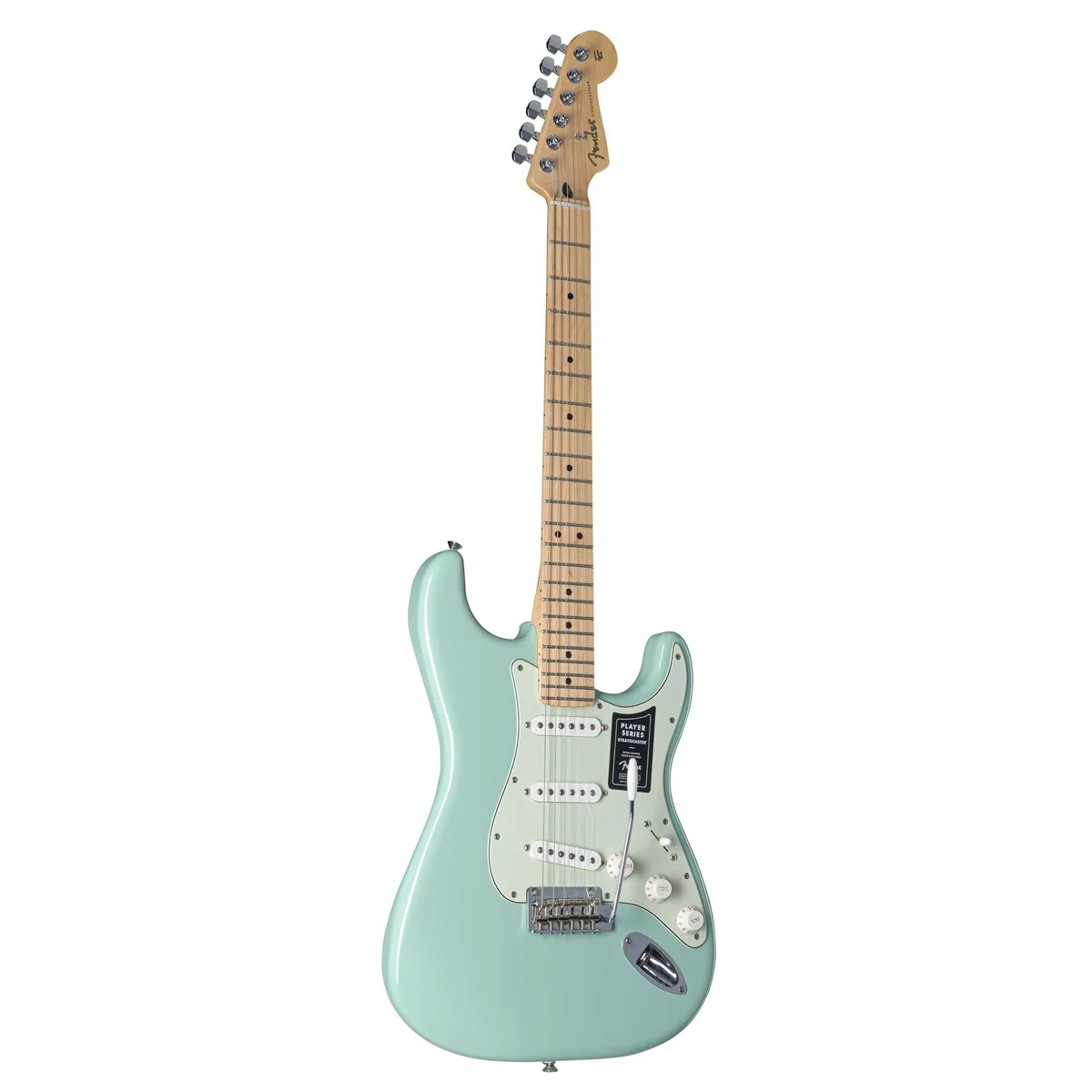 Fender Player Stratocaster MN Surf Green, Erlekorpus, Ahornhals, 22 Bünde — E-Gitarre