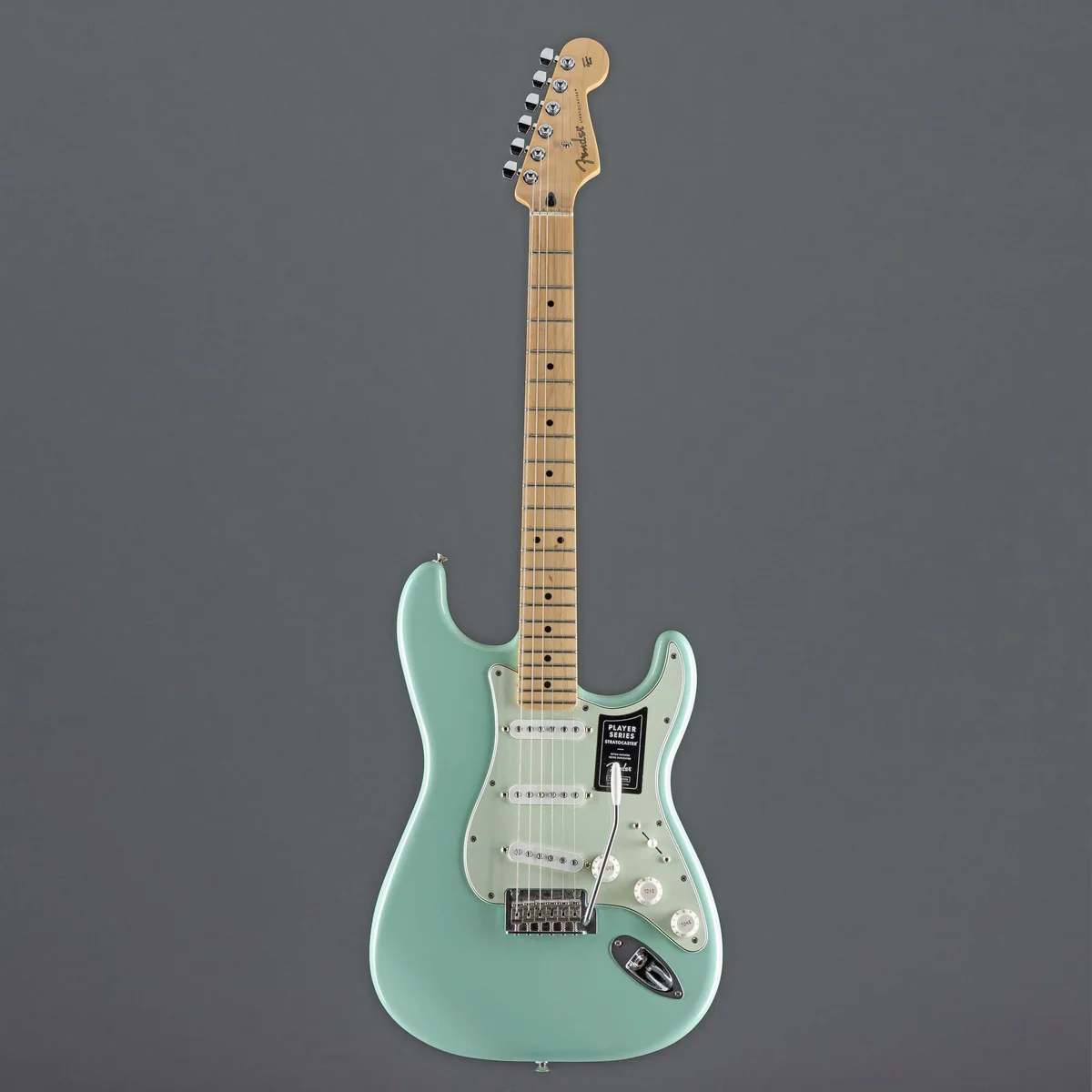 Fender Player Stratocaster MN Surf Green, Erlekorpus, Ahornhals, 22 Bünde — E-Gitarre 2