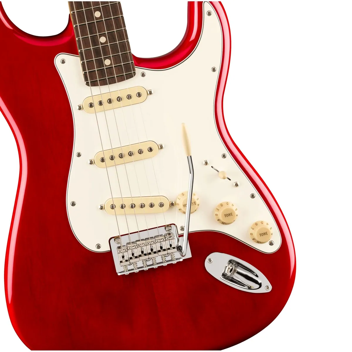 Fender Player II Stratocaster RW, Mahagoni-Korpus, Alnico V Tonabnehmer — Transparent Cherry Burst 3