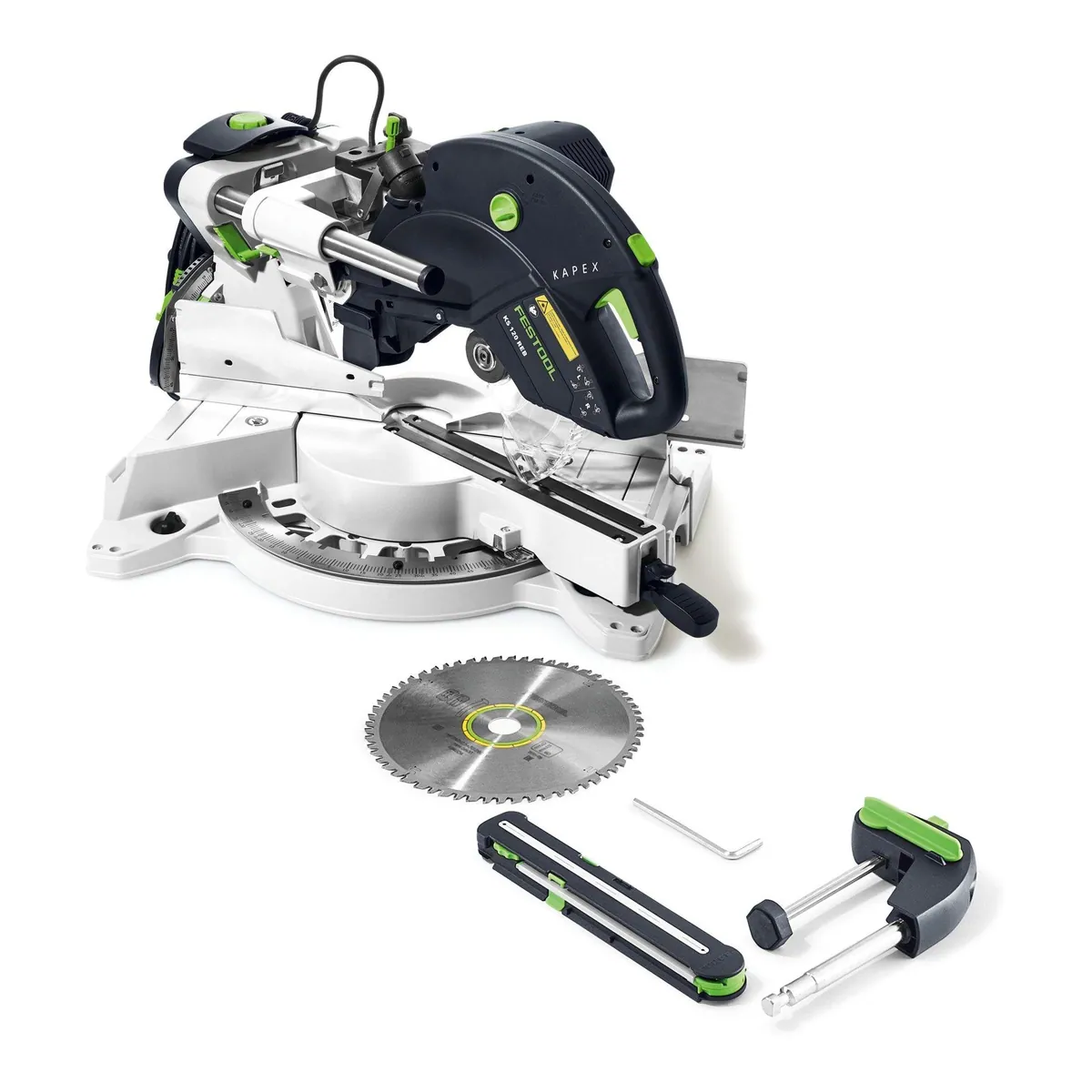 FESTOOL Kapp-Zugsäge KS 120 REB KAPEX, präzise Schnitte, Doppelsäulenführung, integrierter Doppellinienlaser