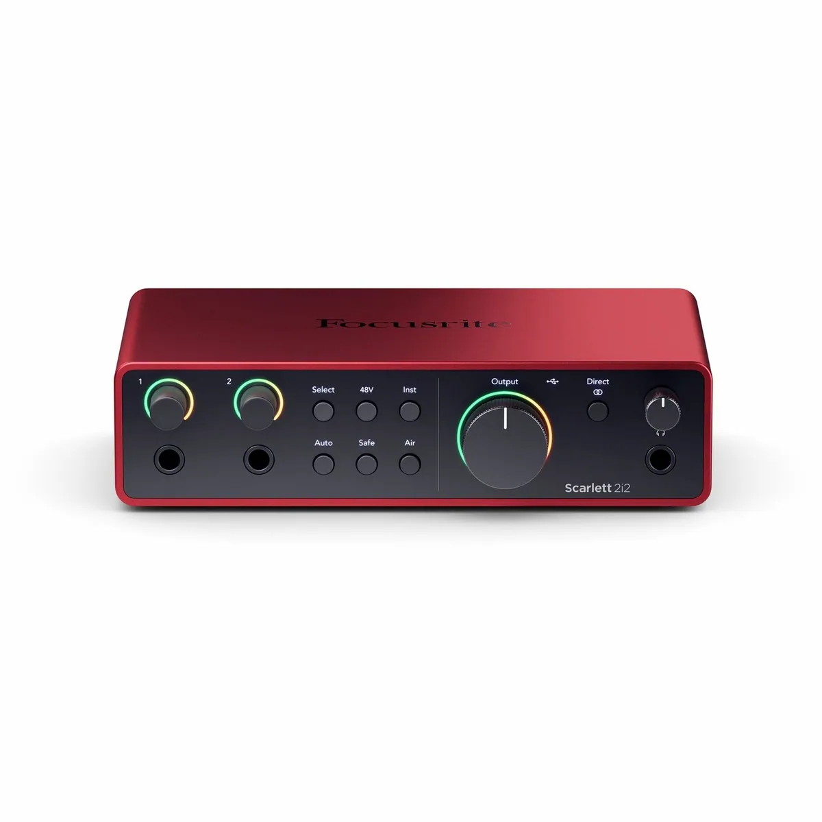 Focusrite Scarlett 2i2 4. Generation, kompaktes USB Audio Interface — hochwertige Aufnahmen, intuitive Bedienung, vielseitige Eingänge