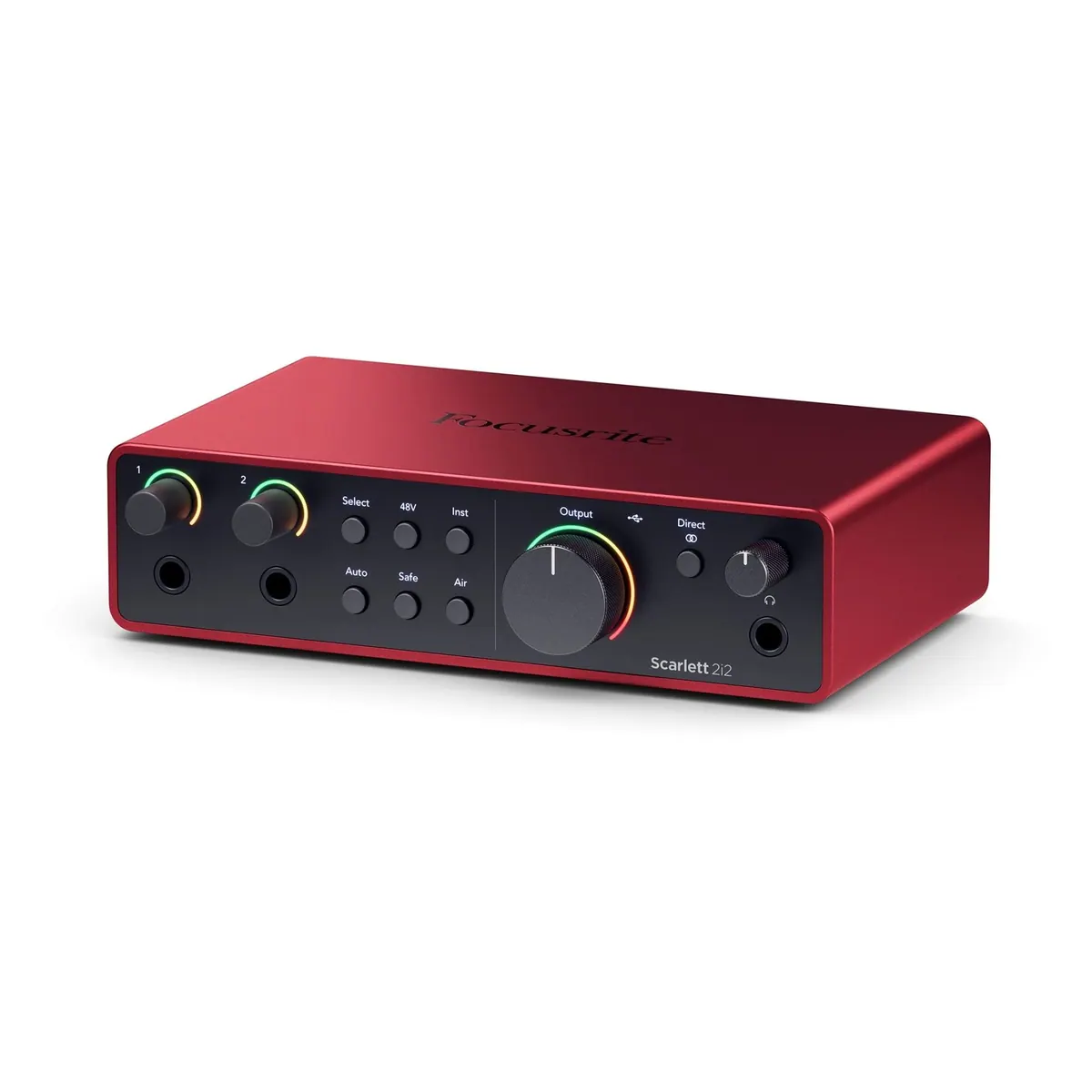 Focusrite Scarlett 2i2 4. Generation, kompaktes USB Audio Interface — hochwertige Aufnahmen, intuitive Bedienung, vielseitige Eingänge 2