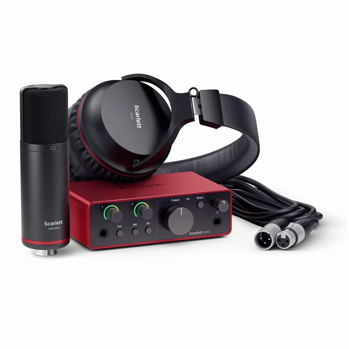 Focusrite Scarlett Solo Studio 4. Gen, professionelles Aufnahme-Set für Gesang & Instrumente