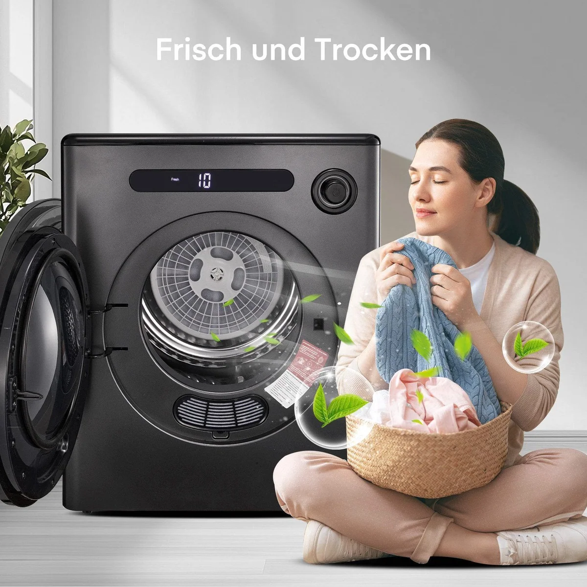 FOHERE Ablufttrockner MDM-GYJ, intelligente Trocknung, 1200W 5