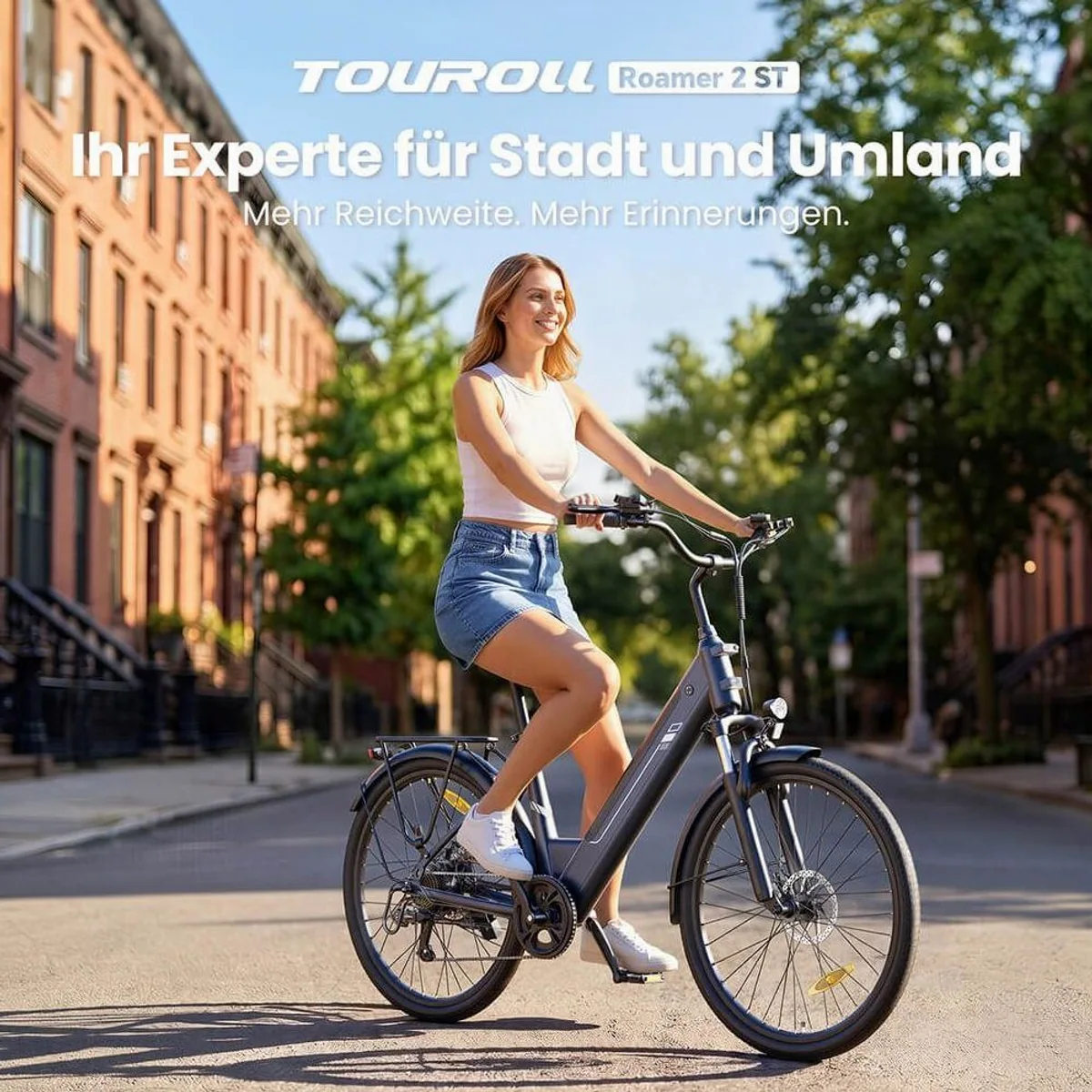 FORIDE E-Bike Trekkingrad J2, 561,6 Wh Akku, 7-Gang Shimano, bis 100 km Reichweite 2