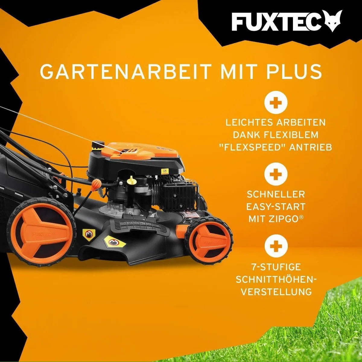 FUXTEC FX-RM5196eSPRO Benzinrasenmäher, 50 cm Schnittbreite, E-Start, 4in1-Funktion 5