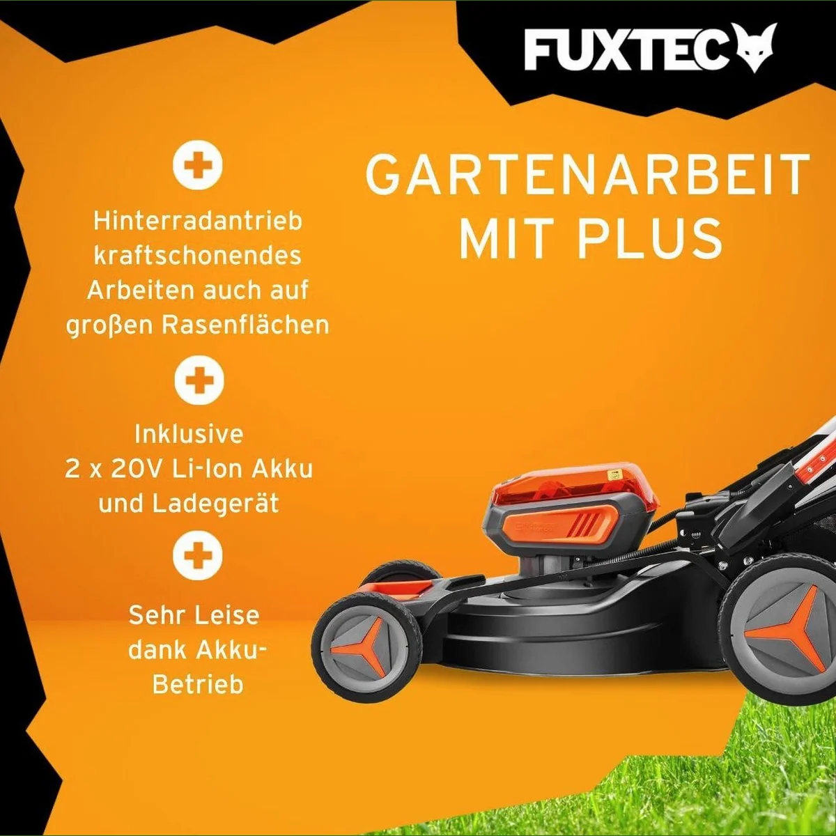 FUXTEC Akkurasenmäher FX-E2RM51SET, 51 cm Schnittbreite, 4in1 Funktion 5