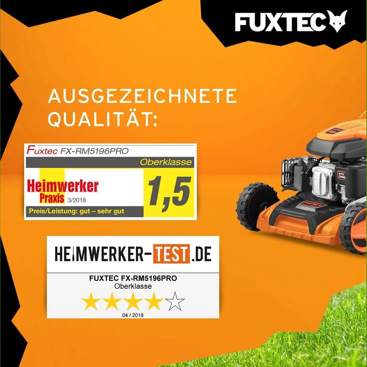 FUXTEC FX-RM5196PROSL Benzinrasenmäher, 50,1 cm Schnittbreite, 4in1-Funktion 5