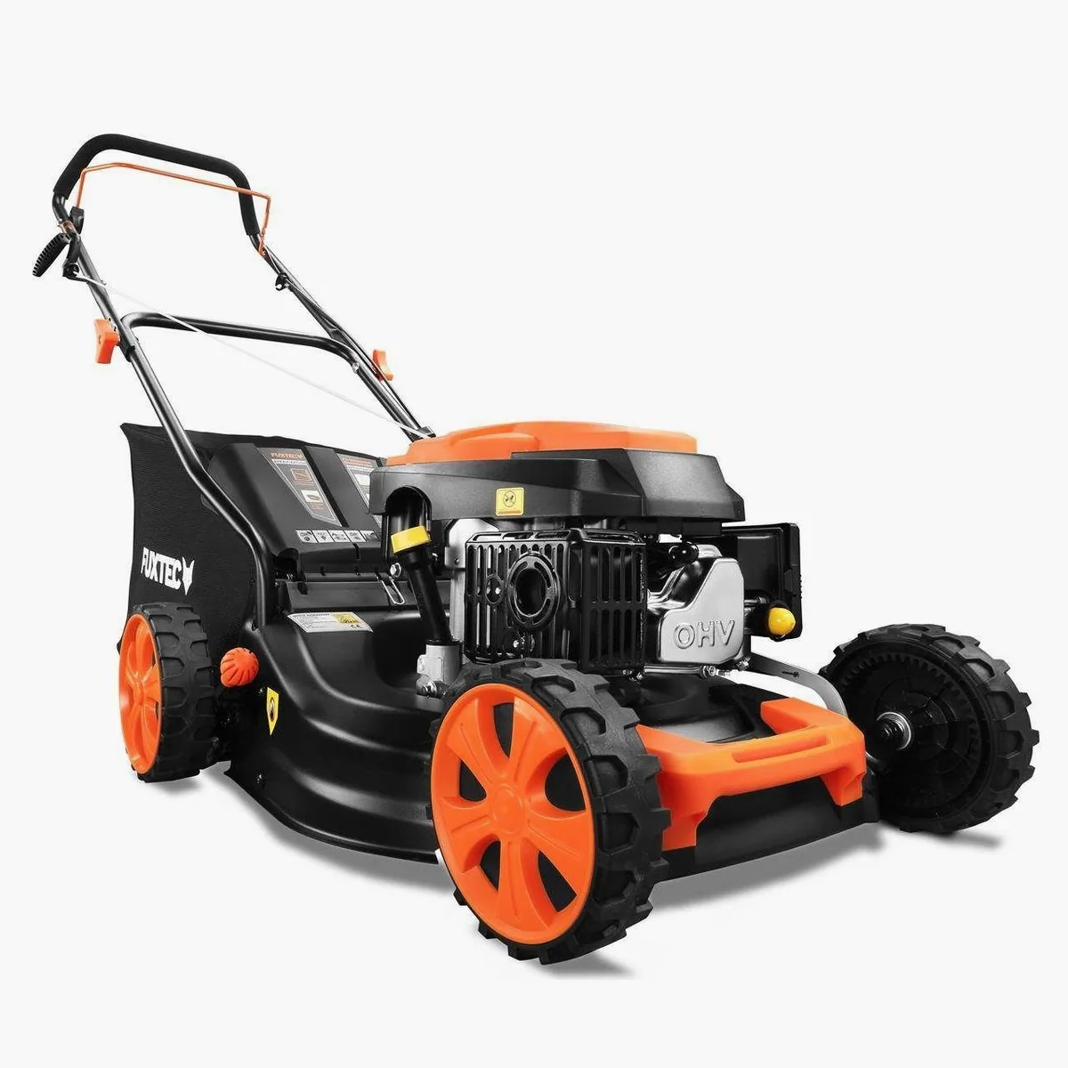 FUXTEC FX-RM4646ECO Benzinrasenmäher, 45,7 cm Schnittbreite, 25-75 mm Schnitthöhe, 50 l Fangkorb