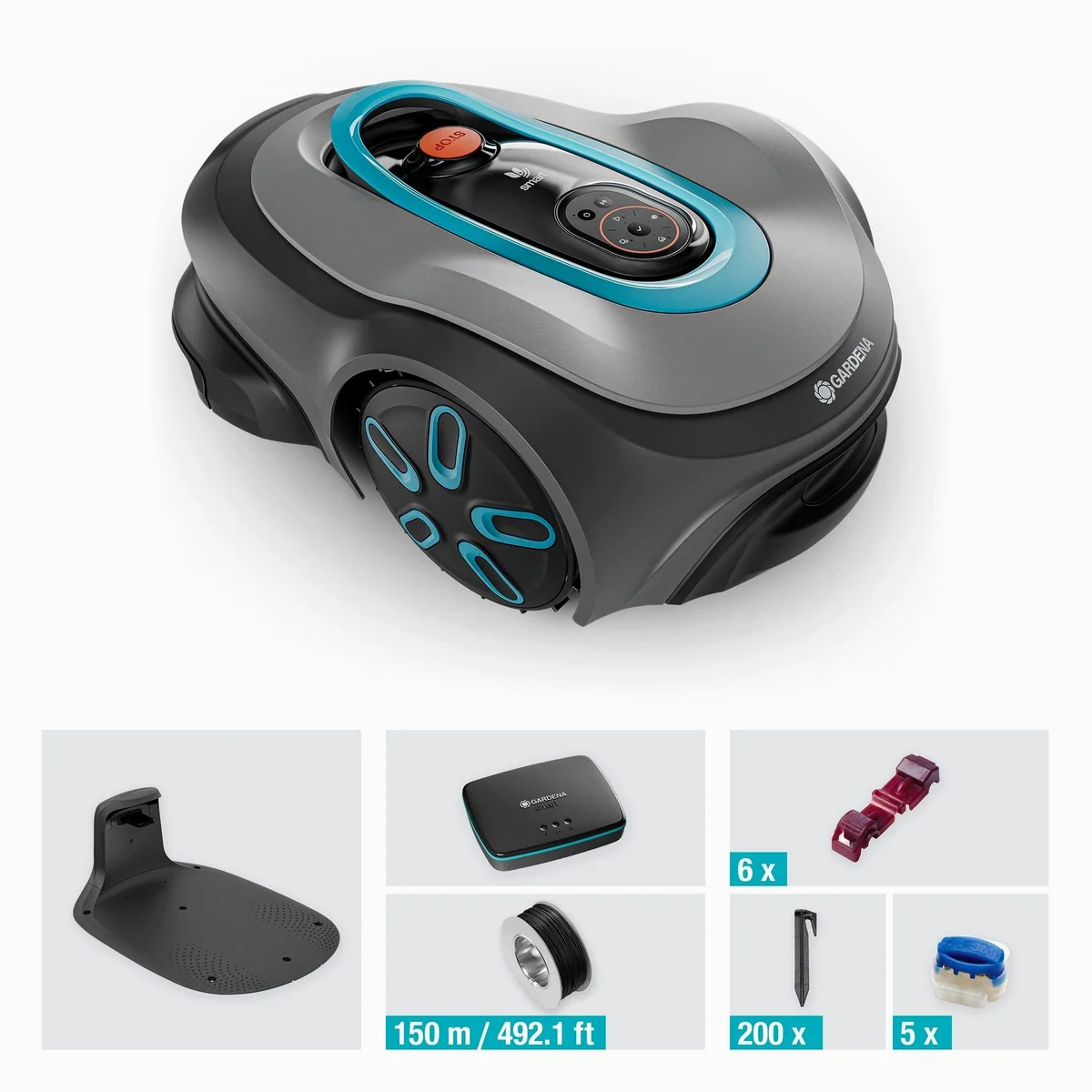 GARDENA smart SILENO max Mähroboter, für Rasenflächen bis 800 m², inkl. 150 m Begrenzungskabel
