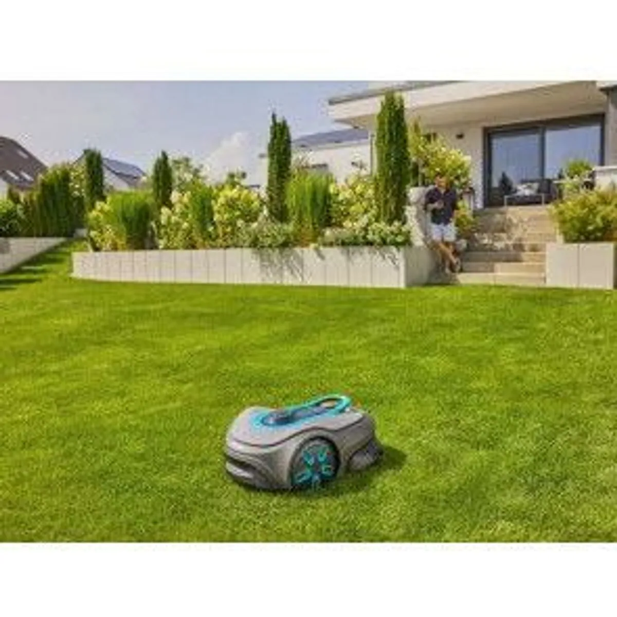 Gardena Smart SILENO free 1500, intelligente Steuerung, leise Betriebsweise, präzise Rasenkantenpflege 4