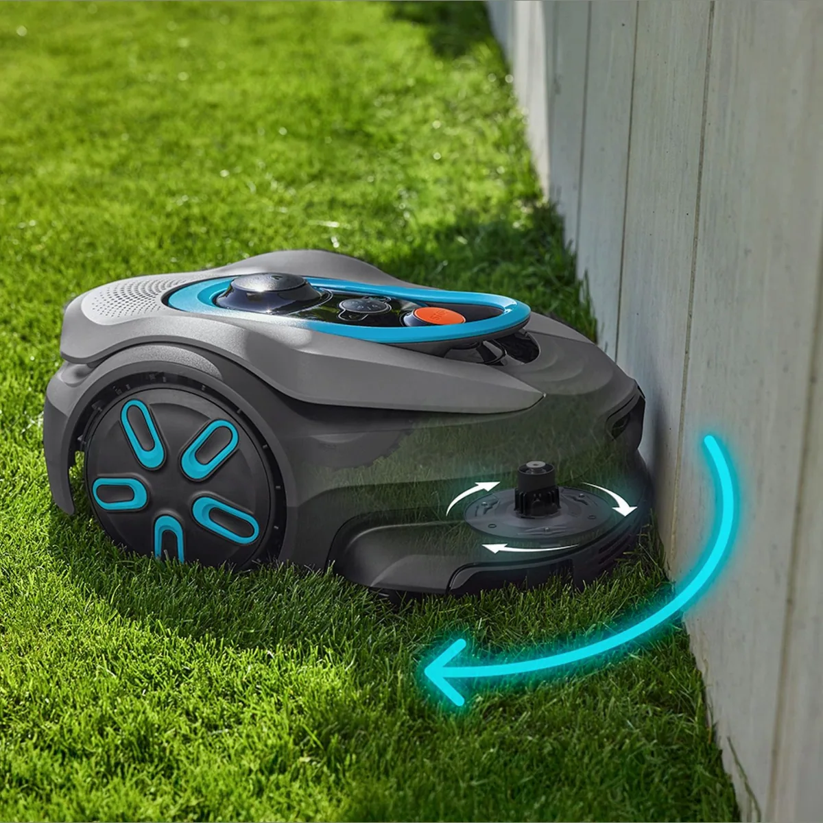 GARDENA smart SILENO sense 600, kabelloser Mähroboter für bis zu 600 m² Rasenfläche, LONA Intelligence 3