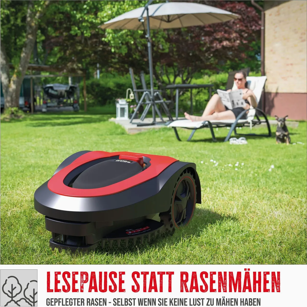 Güde Rasenmähroboter GRR 180.1, bis 600 m² Rasenfläche, präziser Schnitt durch 3 Messer 2