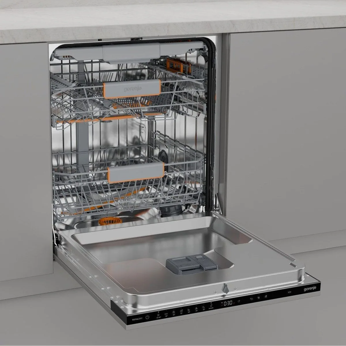 GORENJE GV673A67 Geschirrspüler, 16 Maßgedecke, Energieeffizienzklasse A — vollintegrierbar, Startzeitvorwahl, 9,5 l Verbrauch 5