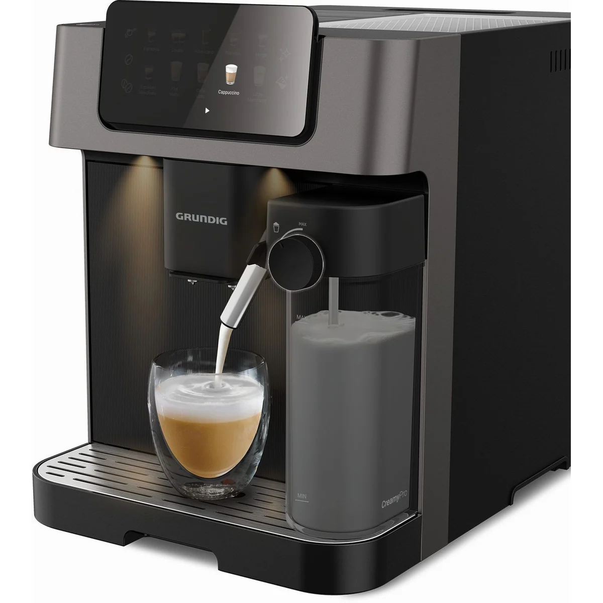 Grundig KVA 7230 Kaffeevollautomat, 19 Bar Druck, GrindPro & CreamyPro System