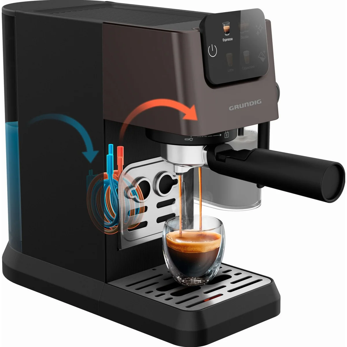 Grundig KSM 5330 Espressomaschine, 15 Bar Druck & Touch-Display 5