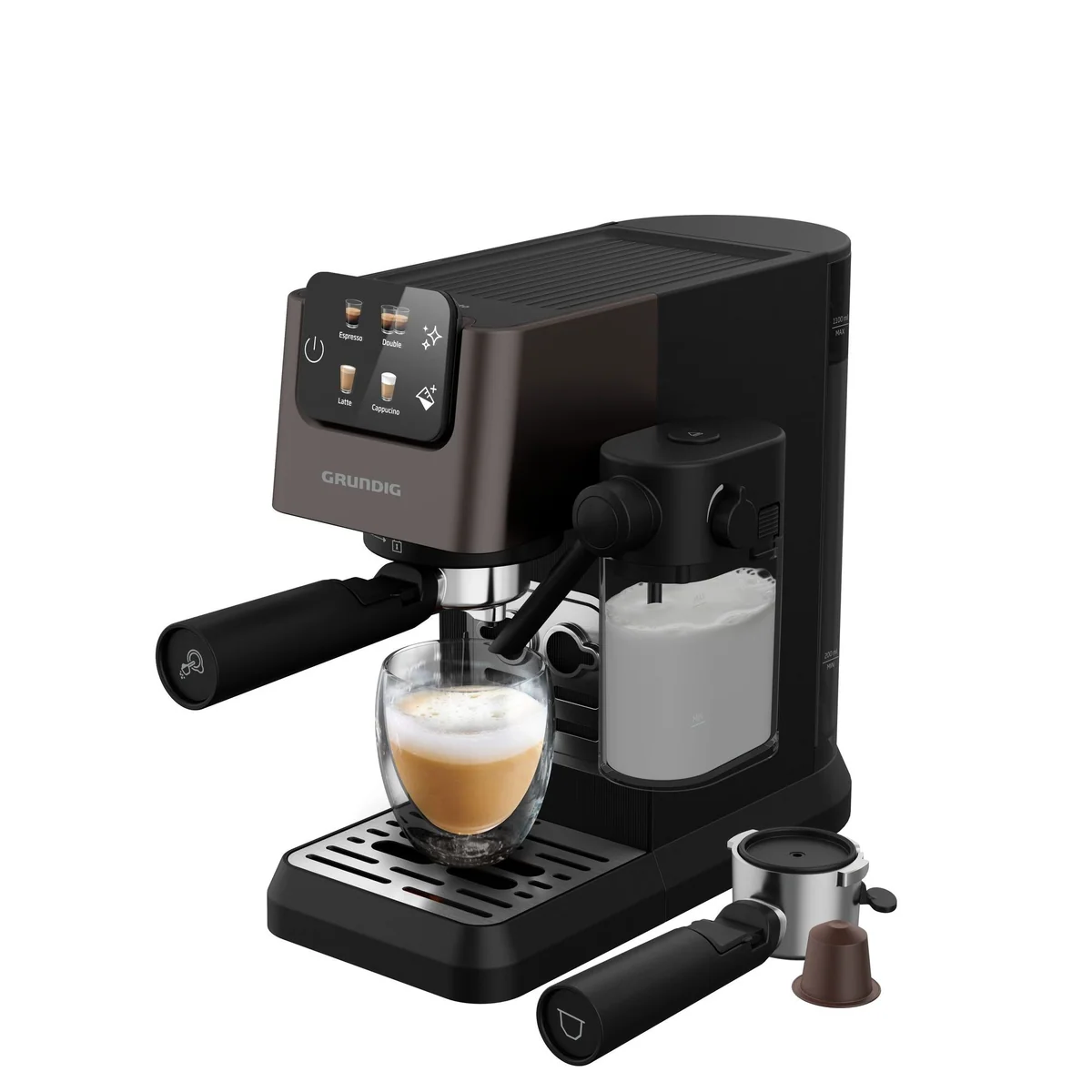 Grundig KSM 6430 Espressomaschine, 20 Bar Druck, Touch-Bedienung & CreamyPro Technologie
