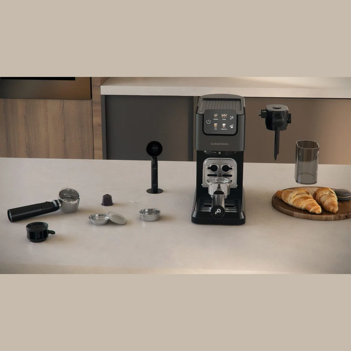 Grundig KSM 6430 Espressomaschine, 20 Bar Druck, Touch-Bedienung & CreamyPro Technologie 5