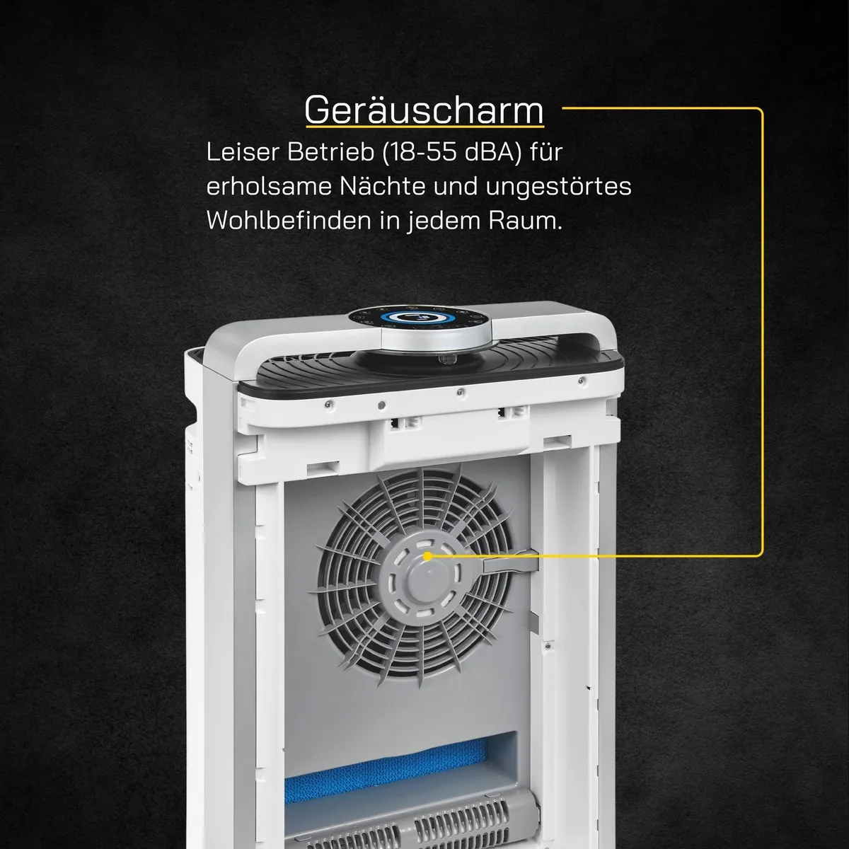 Gutfels LR 67015 WE, 2-in-1 Luftreiniger und Befeuchter, für Räume bis 70 m² 4