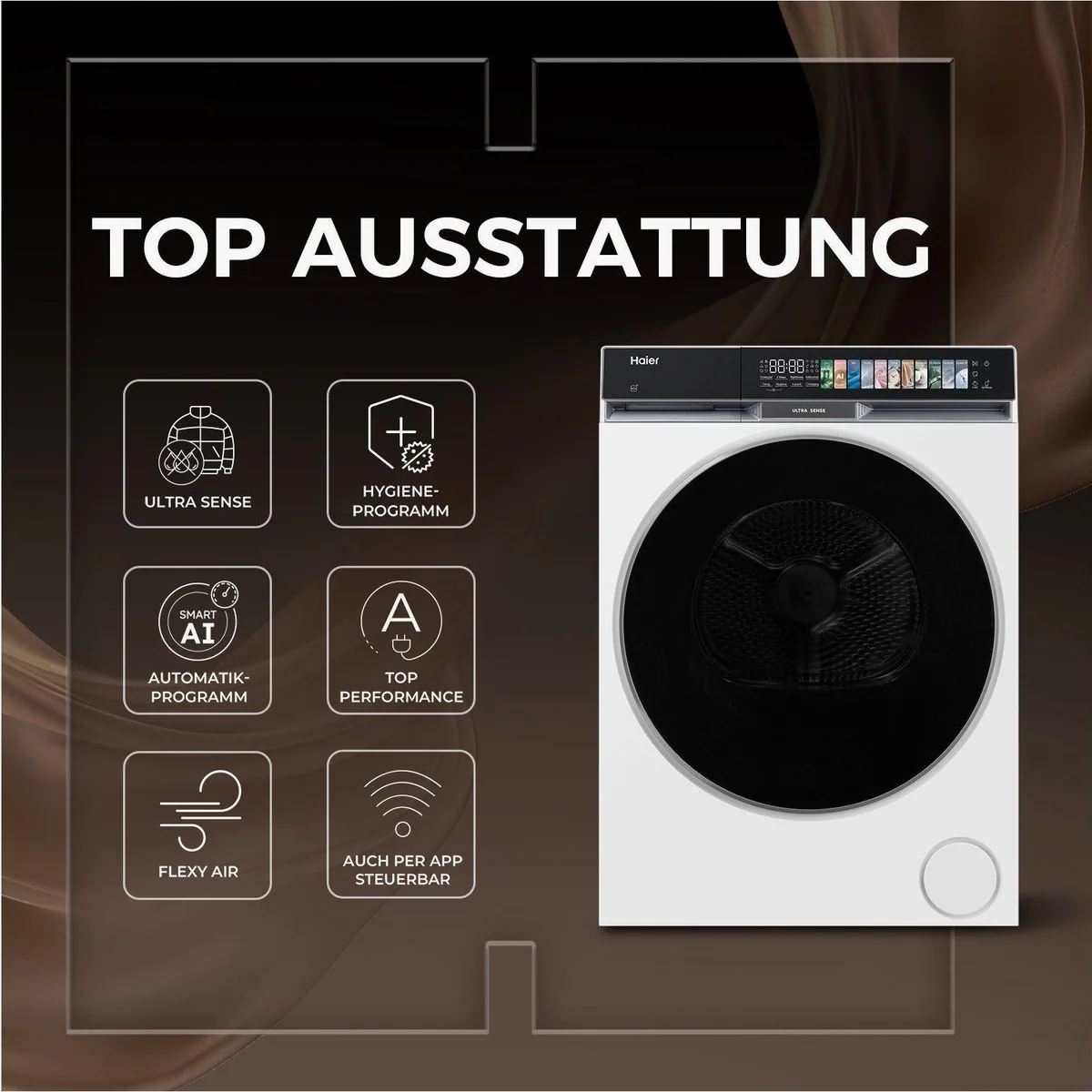 Haier HD90-A687U1 Wärmepumpentrockner, Energieeffizienz A & 9 kg Fassungsvermögen 3