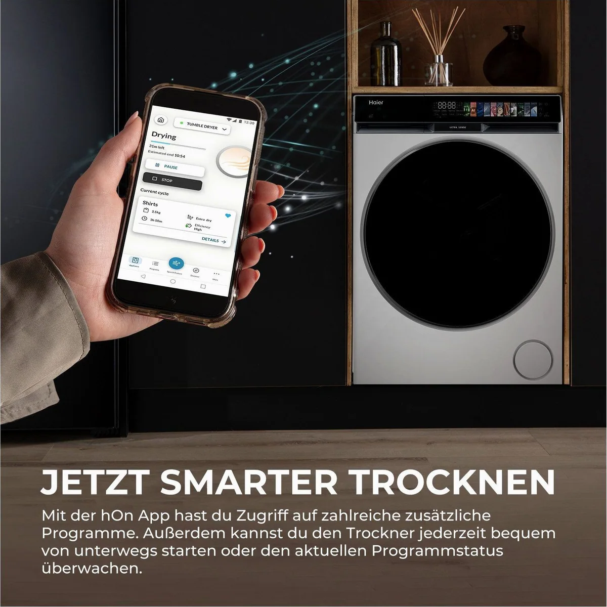 Haier HD90-A687U1 Wärmepumpentrockner, Energieeffizienz A & 9 kg Fassungsvermögen 5