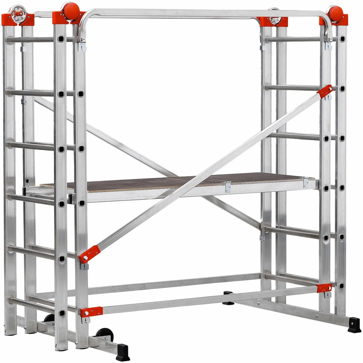 Hailo G60 Vielzweckleiter, Aluminium-Multifunktionsgerüst, 2x12 Sprossen — vielseitig, stabil, leicht aufbaubar 2