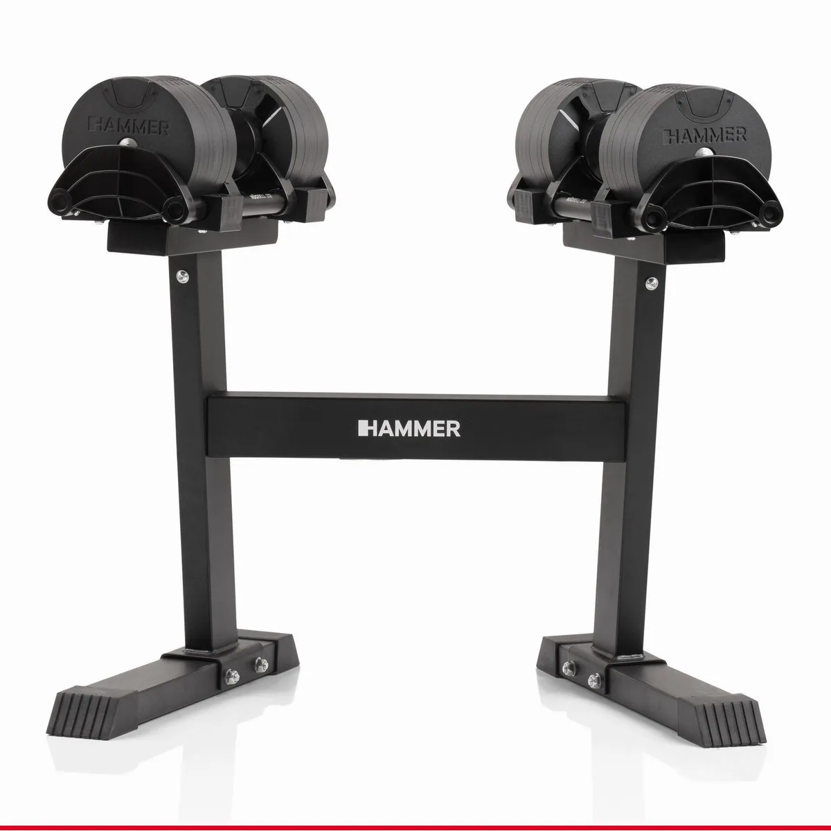Hammer Smartlock Hantel-Set, Gewicht anpassbar, inklusive Ständer — 64 kg Gesamtgewicht