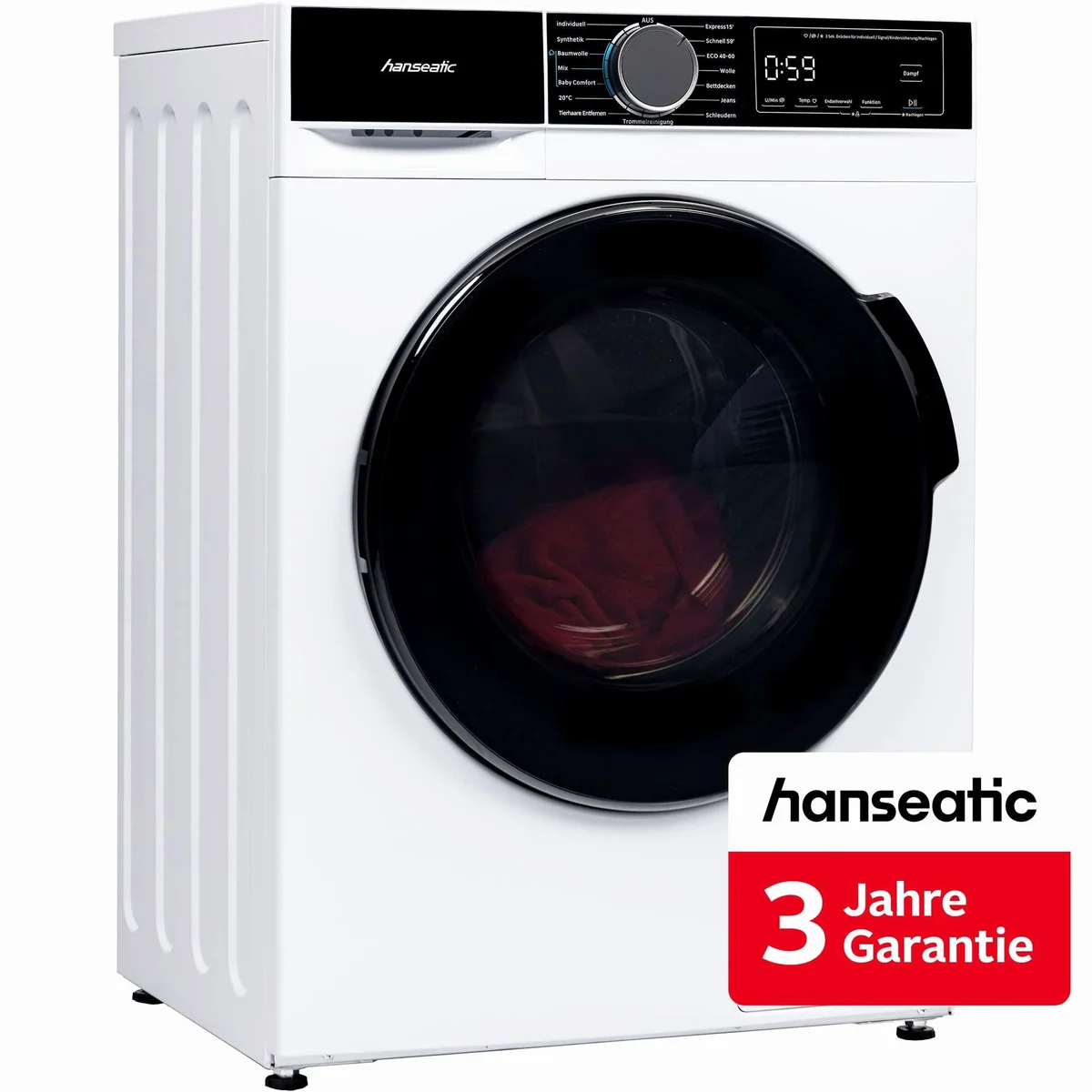 Hanseatic HWMA714B Waschmaschine, 7 kg, 1400 U/min, 3 Jahre Garantie