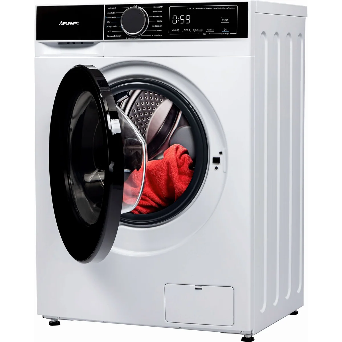 Hanseatic HWMA814B Waschmaschine, 8 kg Fassungsvermögen, 1400 U/min 3