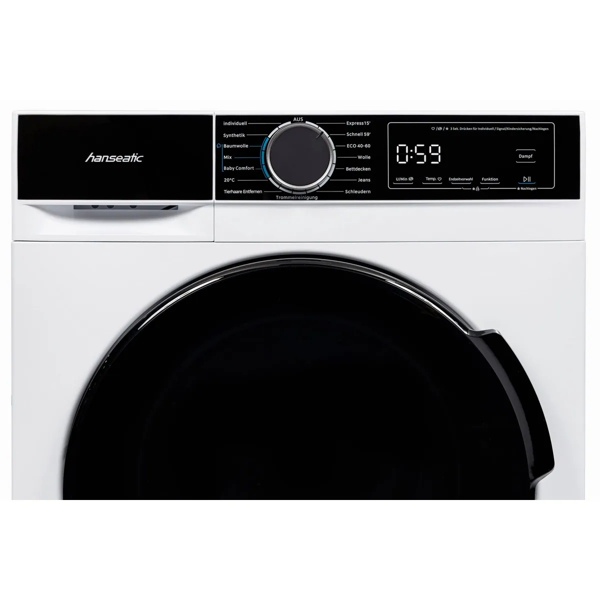 Hanseatic HWMA814B Waschmaschine, 8 kg Fassungsvermögen, 1400 U/min 5