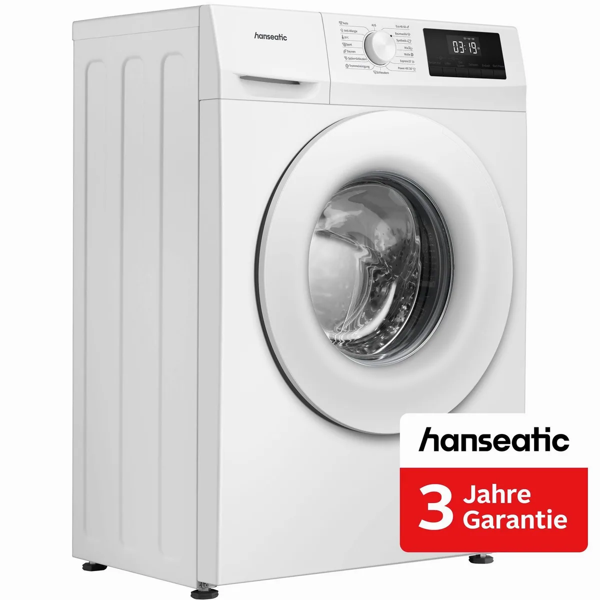 Hanseatic WME7A4 Waschmaschine, 7 kg, 1400 U/min, 3 Jahre Garantie