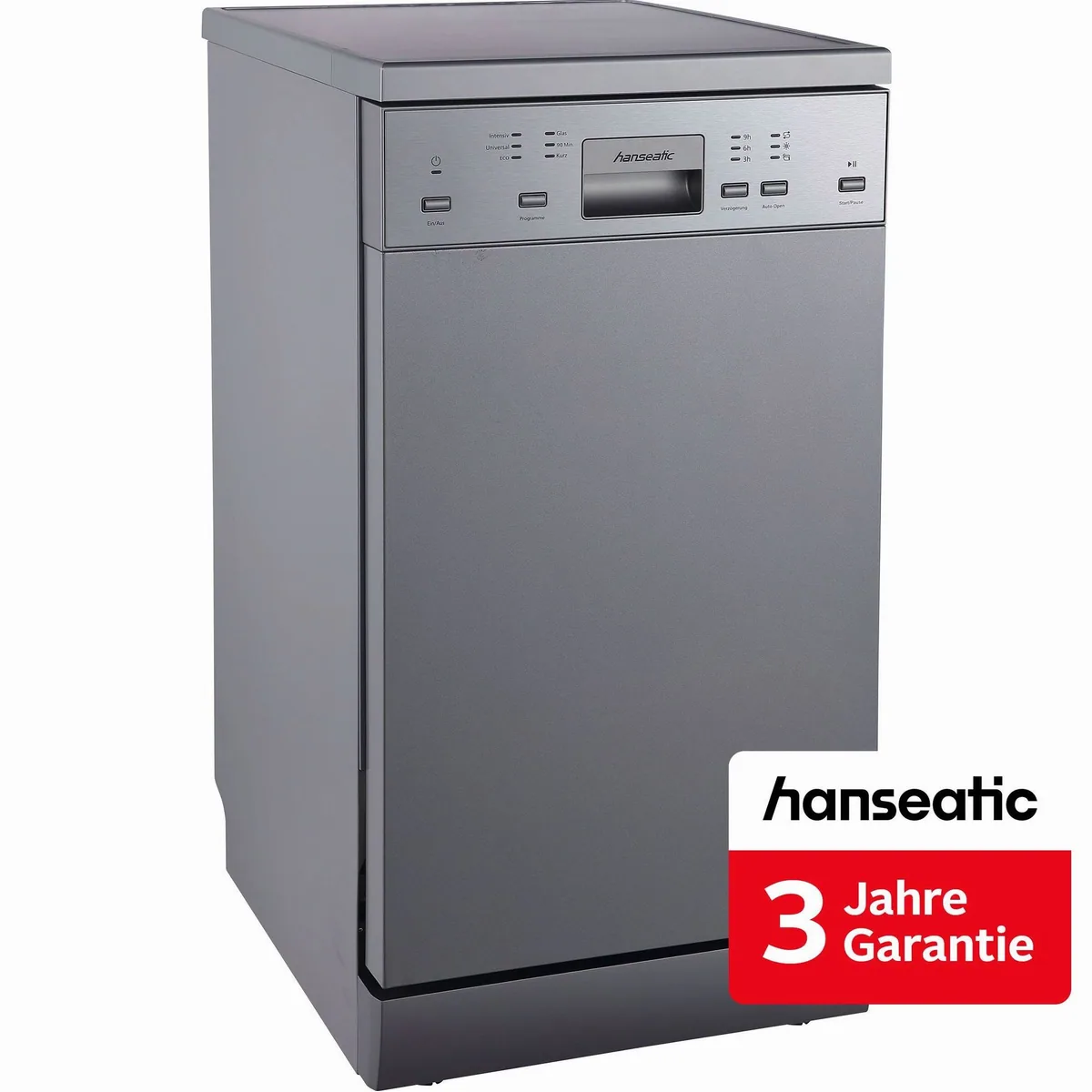 Hanseatic HG4585D107610HS Standgeschirrspüler, 10 Maßgedecke, Eco-Technologie