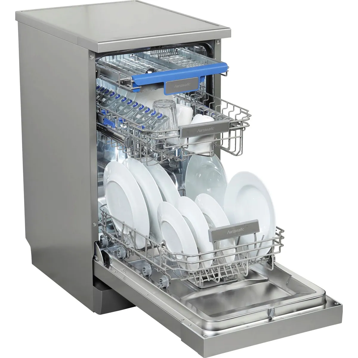 Hanseatic HG4585C107636RI Standgeschirrspüler, 10 Maßgedecke, Energieeffizienzklasse C 3
