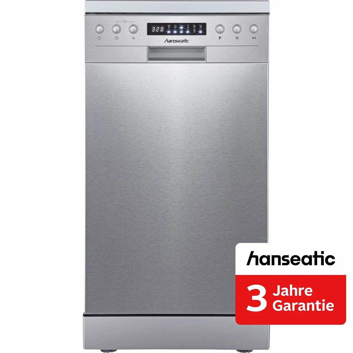 Hanseatic HG4585C10J7610DS Standgeschirrspüler, 10 Maßgedecke, schmal und effizient