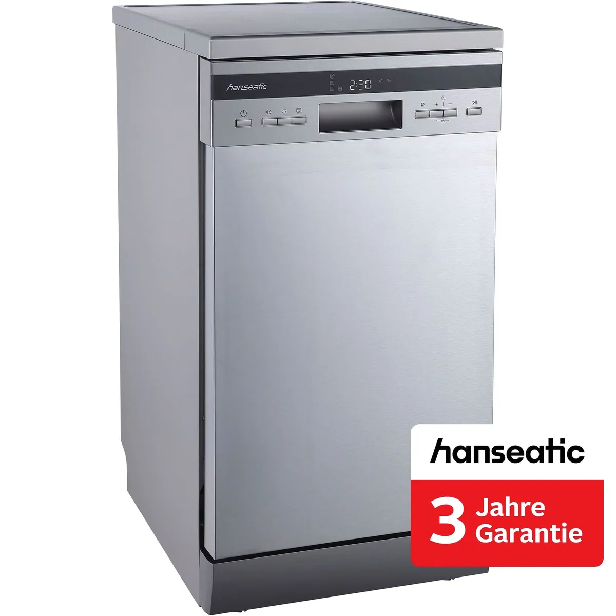 Hanseatic HG4585C10T7636EI Standgeschirrspüler, 10 Maßgedecke, Energieeffizienzklasse C