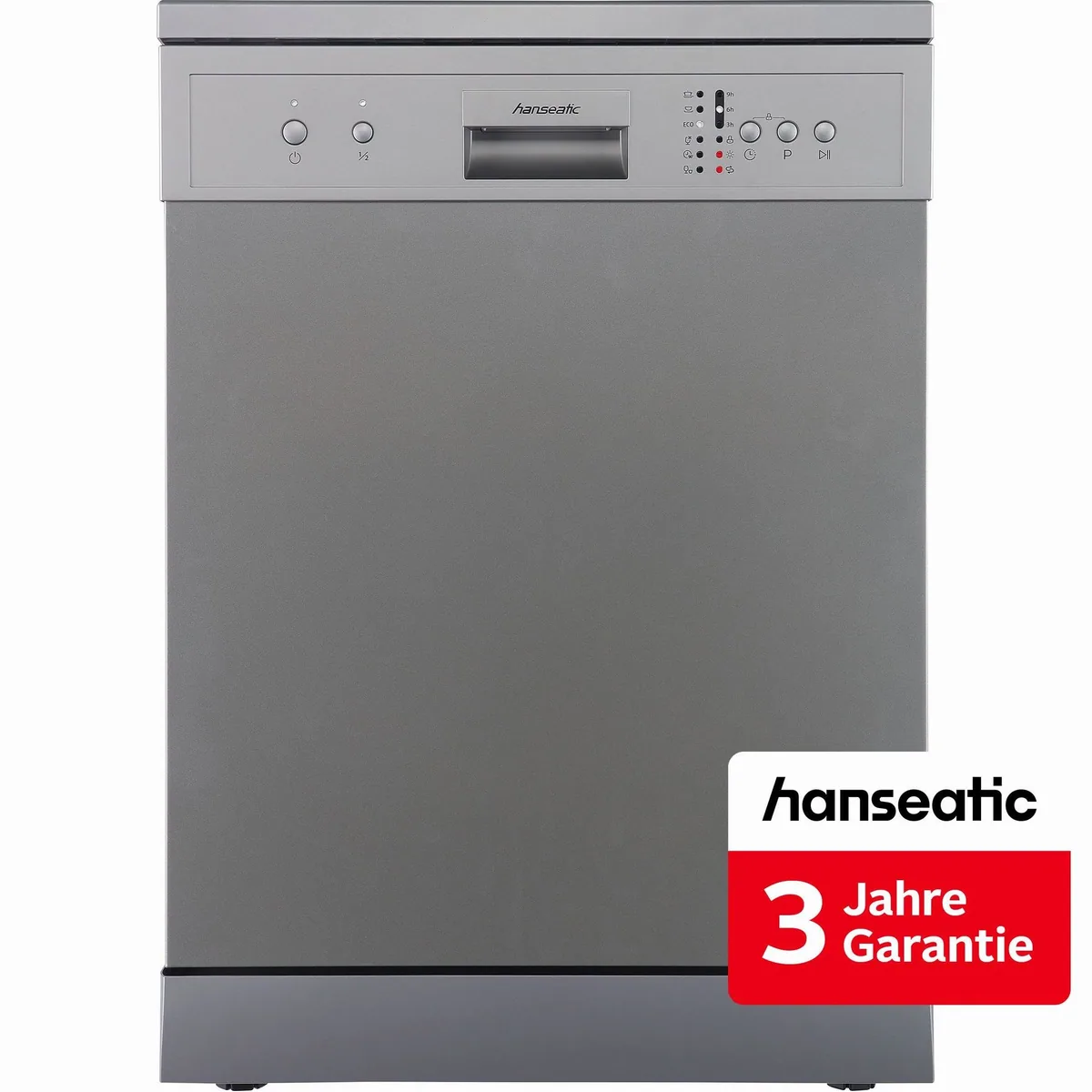 Hanseatic HG6085E127635S Standgeschirrspüler, 12 Maßgedecke, 3 Jahre Garantie