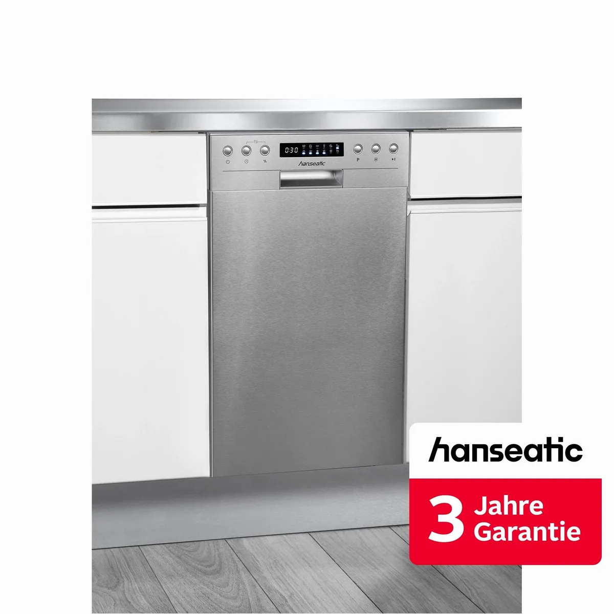 Hanseatic HGU4582C10J7710DI Unterbaugeschirrspüler, 10 Maßgedecke, 3 Jahre Garantie