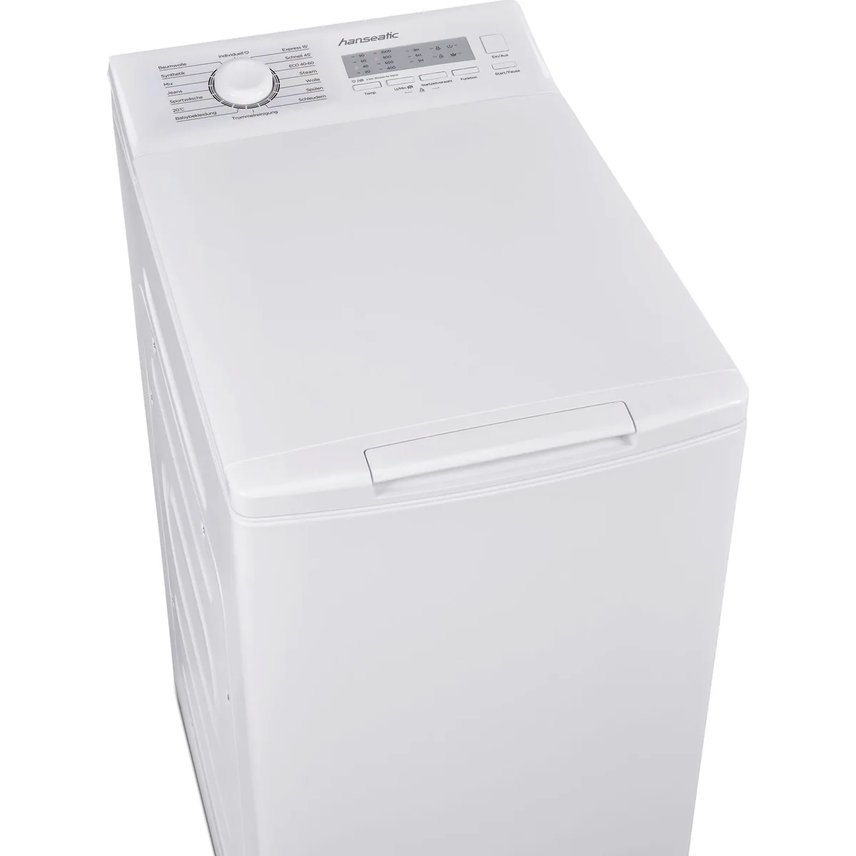 Hanseatic HTW610C Toplader, 6 kg Fassungsvermögen, 1000 U/min — energieeffizient und platzsparend 5