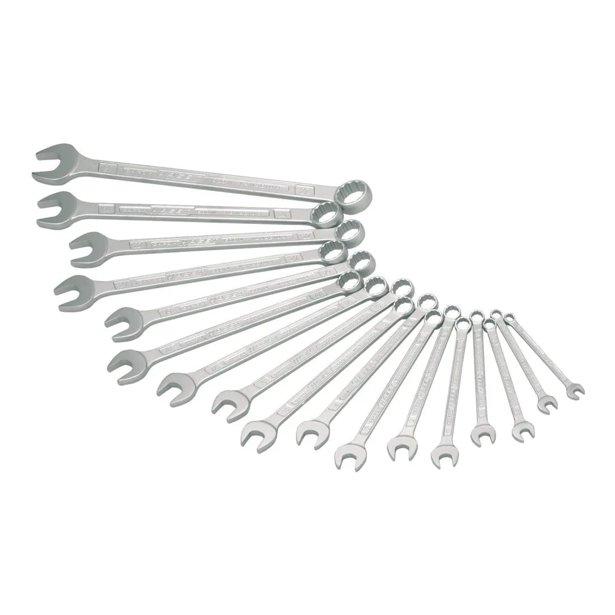 HAZET Ring-Maulschlüssel-Satz 600N/17N, verchromt, DIN 3113, Made in Germany