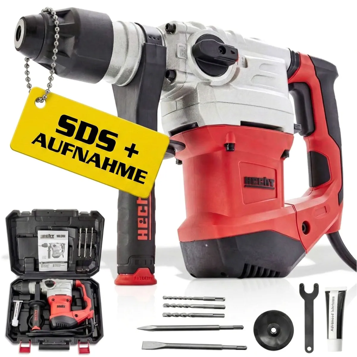 Hecht Bohrhammer 1036, 1500W, 4250 Schläge/Min, robust und vielseitig