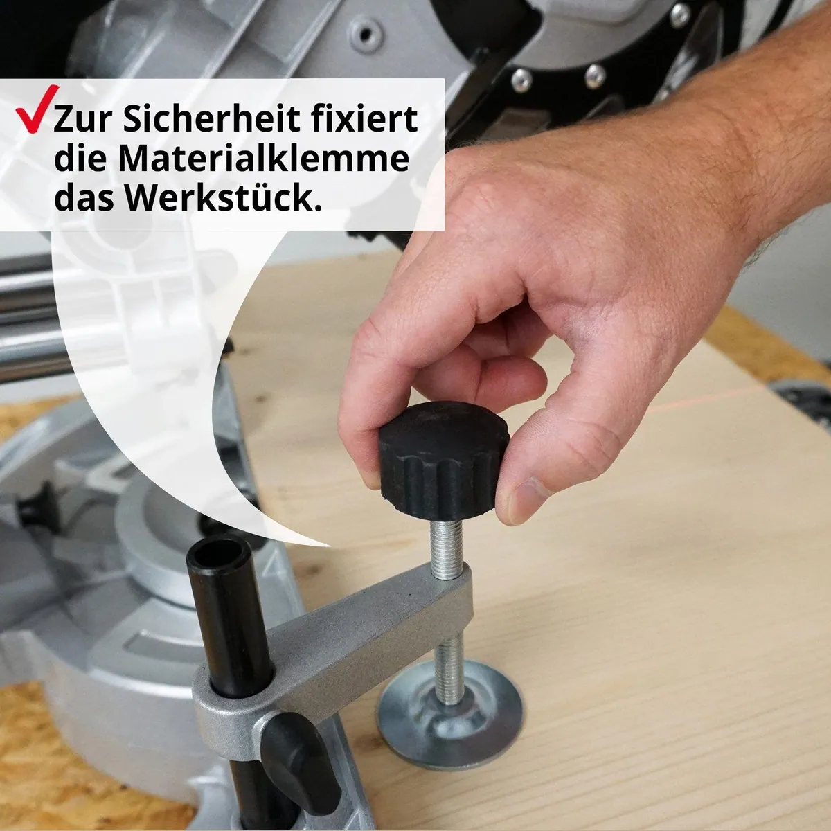 Hecht 828 Kappzugsäge, 1800 W Leistung, 4900 U/min Drehzahl, integrierter Laser 4