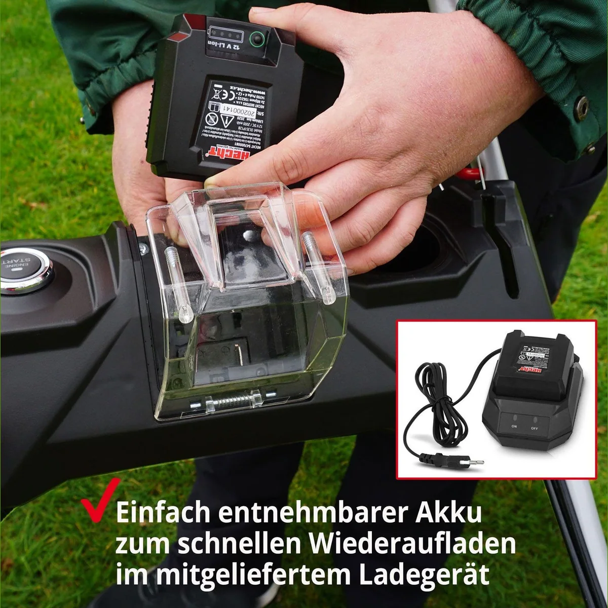 Hecht 547 SWE Benzinrasenmäher, Elektrostart, 5-in-1 Funktion — 46 cm Schnittbreite, 3,7 PS, 55L Fangkorb 3