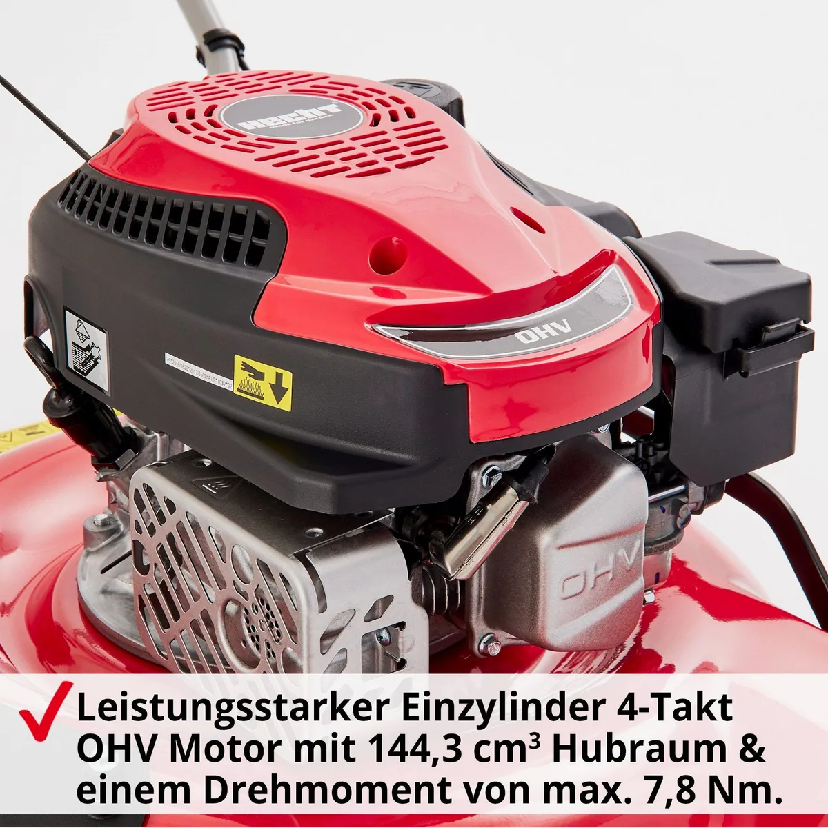 Hecht Benzinrasenmäher 5511, 51 cm Schnittbreite, 4-Takt Motor, robuste Bauweise 4