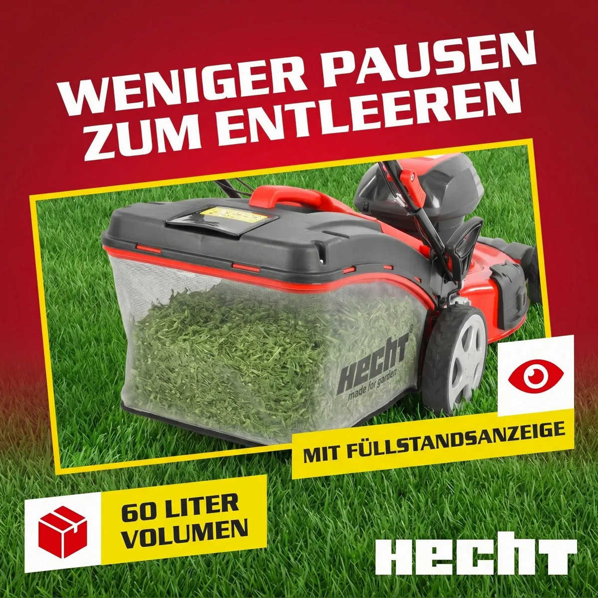 Hecht 1802 S Elektrorasenmäher, 5-in-1 Funktion, 1800 W, 46 cm Schnittbreite 3